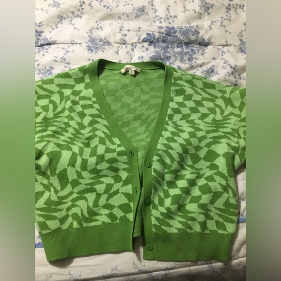 LA Hearts Soft Stretchy Cropped Psychadelic Sweater - Picture 2 of 3